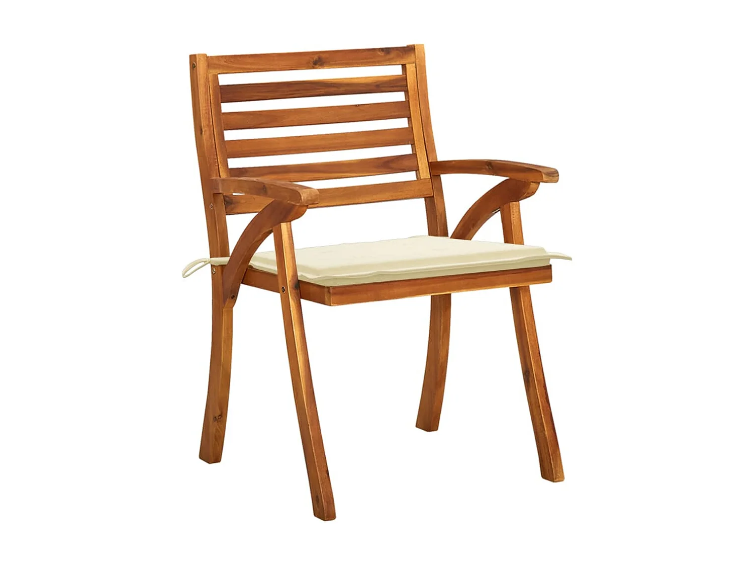 Sillas de jardín con cojines 8 piezas Madera maciza de acacia