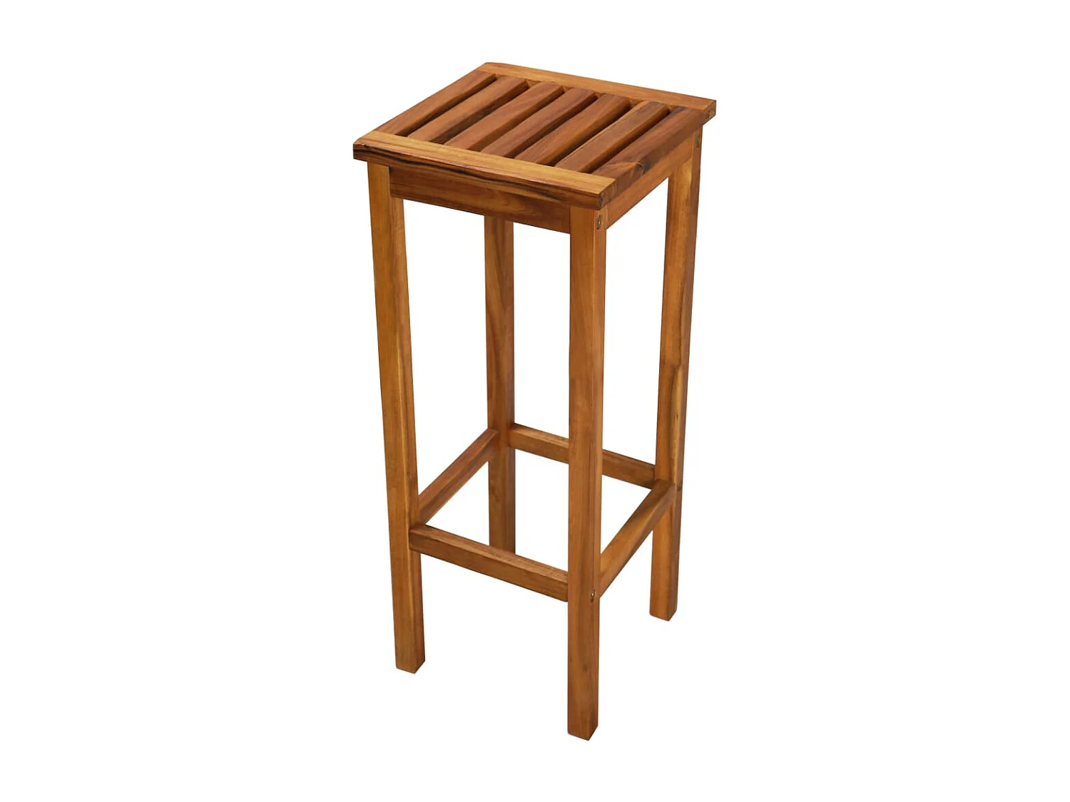 Conjunto de 2 bancos altos em madeira de acácia maciça