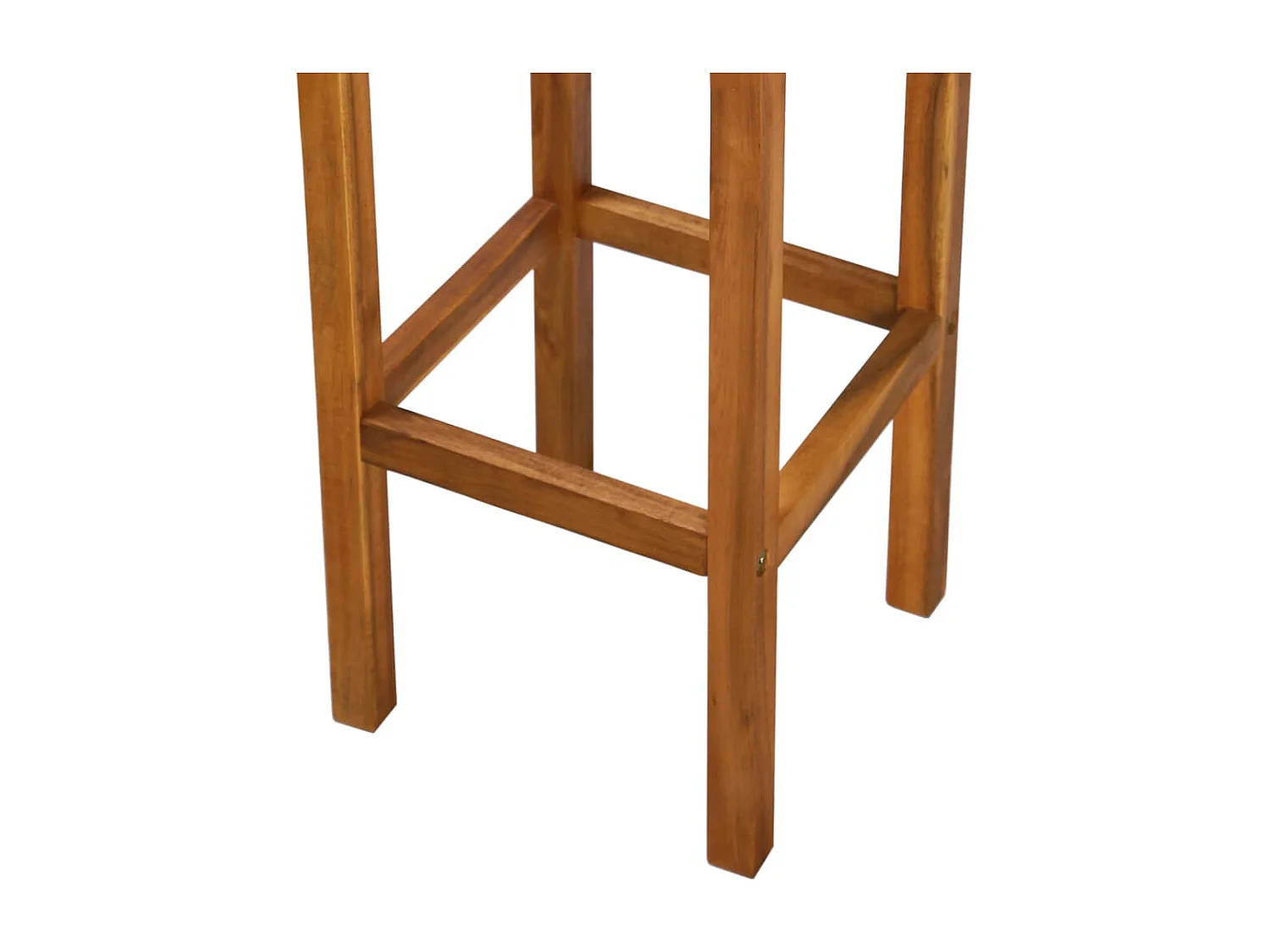 Conjunto de 2 bancos altos em madeira de acácia maciça