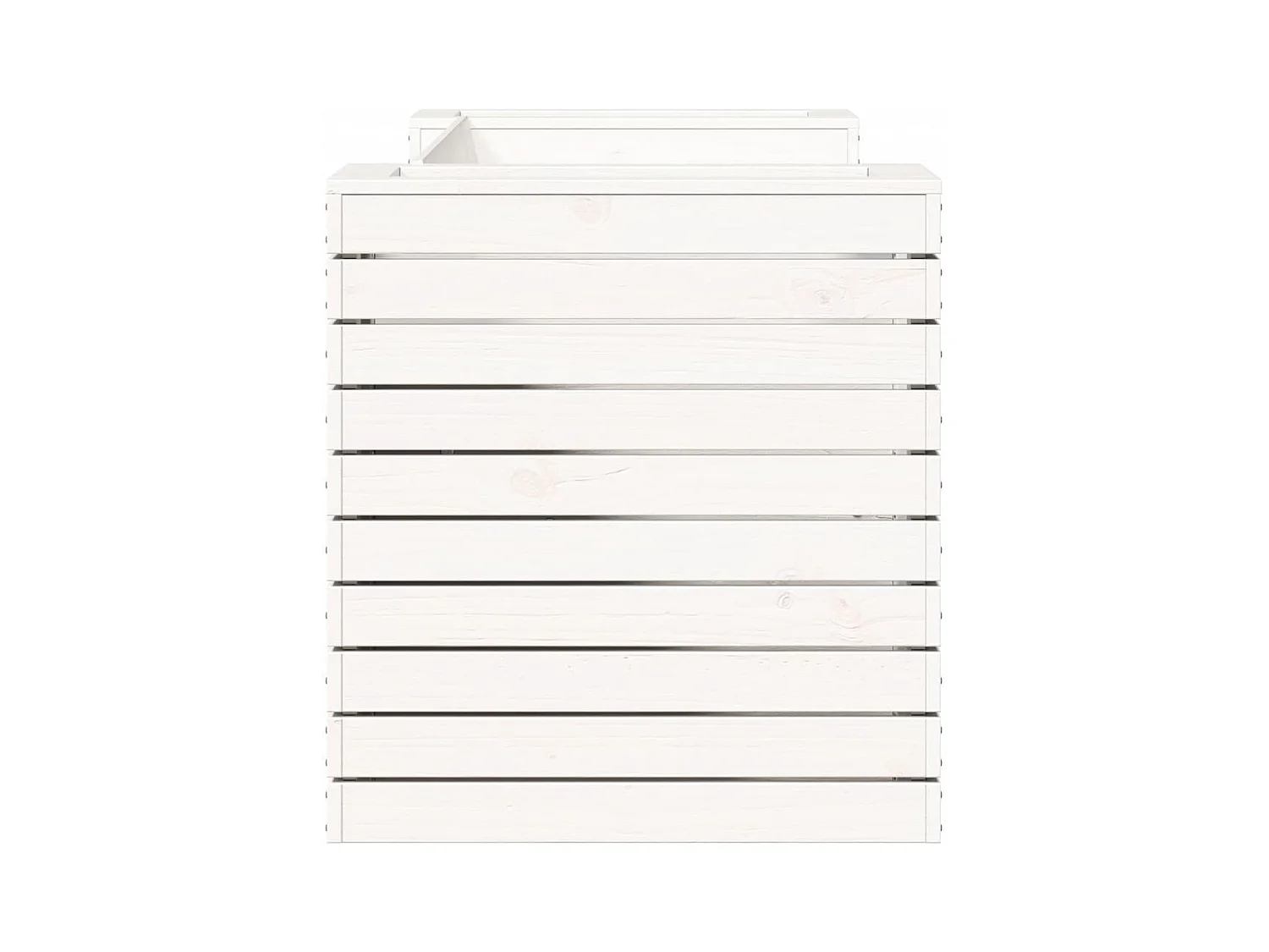 Banc avec jardinières blanc 167,5x60x65 cm bois massif de pin