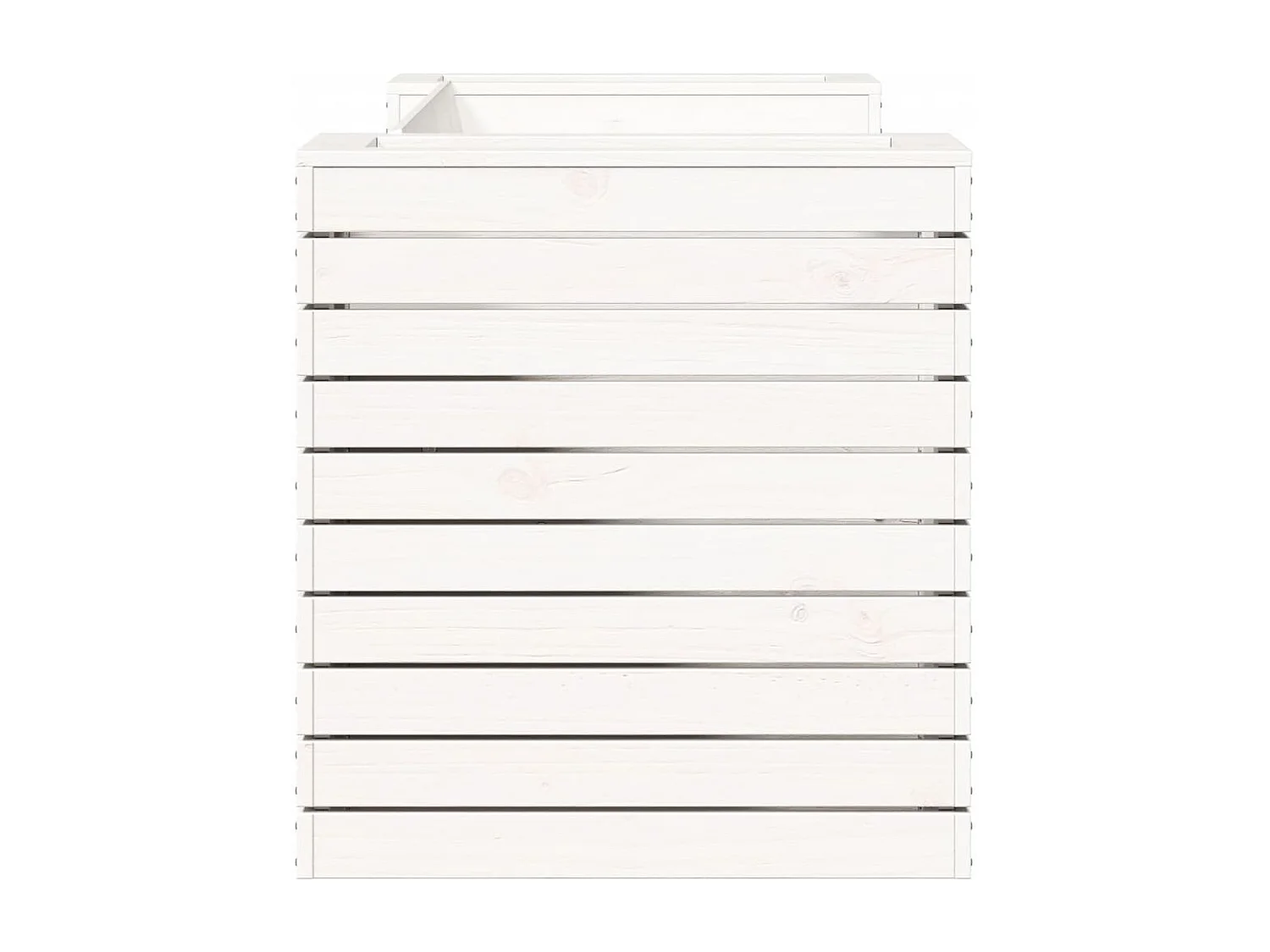 Banc avec jardinières blanc 167,5x60x65 cm bois massif de pin