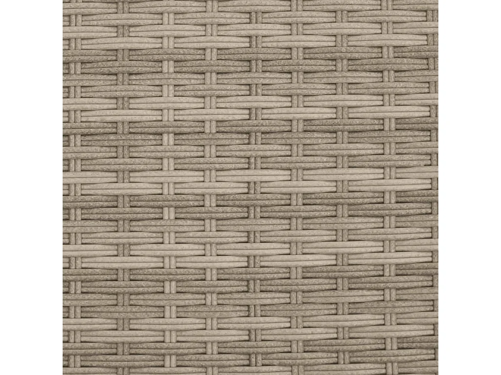 Canapé de jardin 2 places avec tabourets gris clair poly rotin