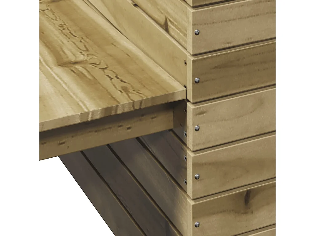 Banc avec jardinières 167,5x60x65 cm bois de pin imprégné