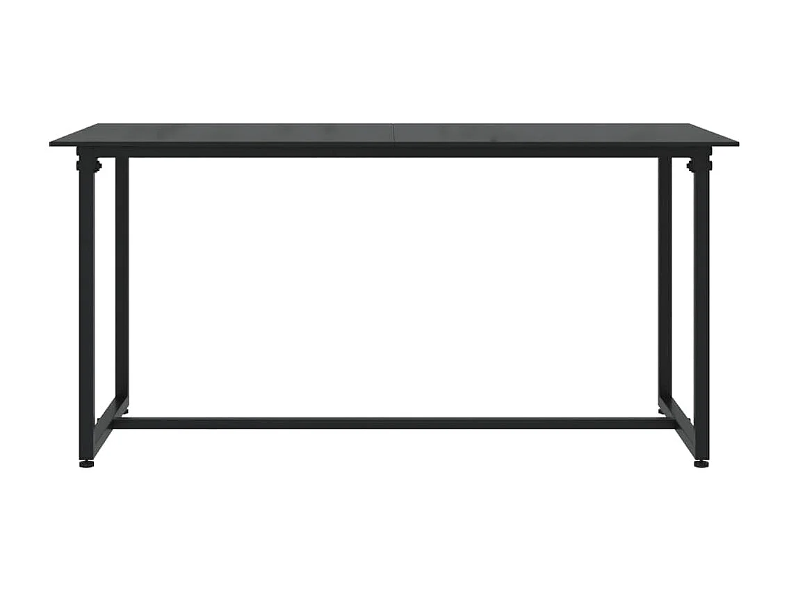 Mobili da giardino 4 pezzi con cuscini neri Vimini in resina