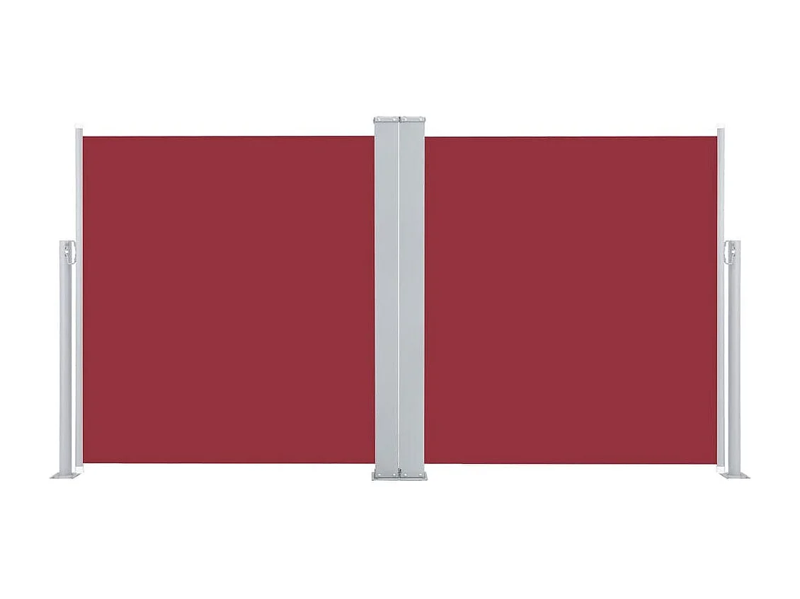 Auvent latéral rétractable Rouge 160 x 600 cm