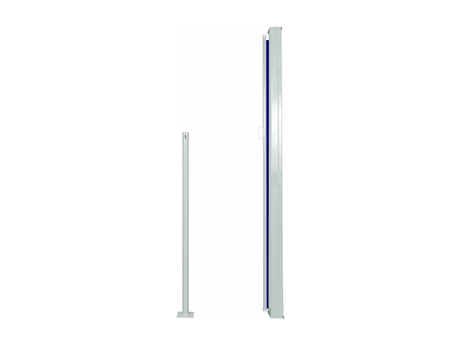 Toldo lateral retrátil para pátio 160x300 cm azul