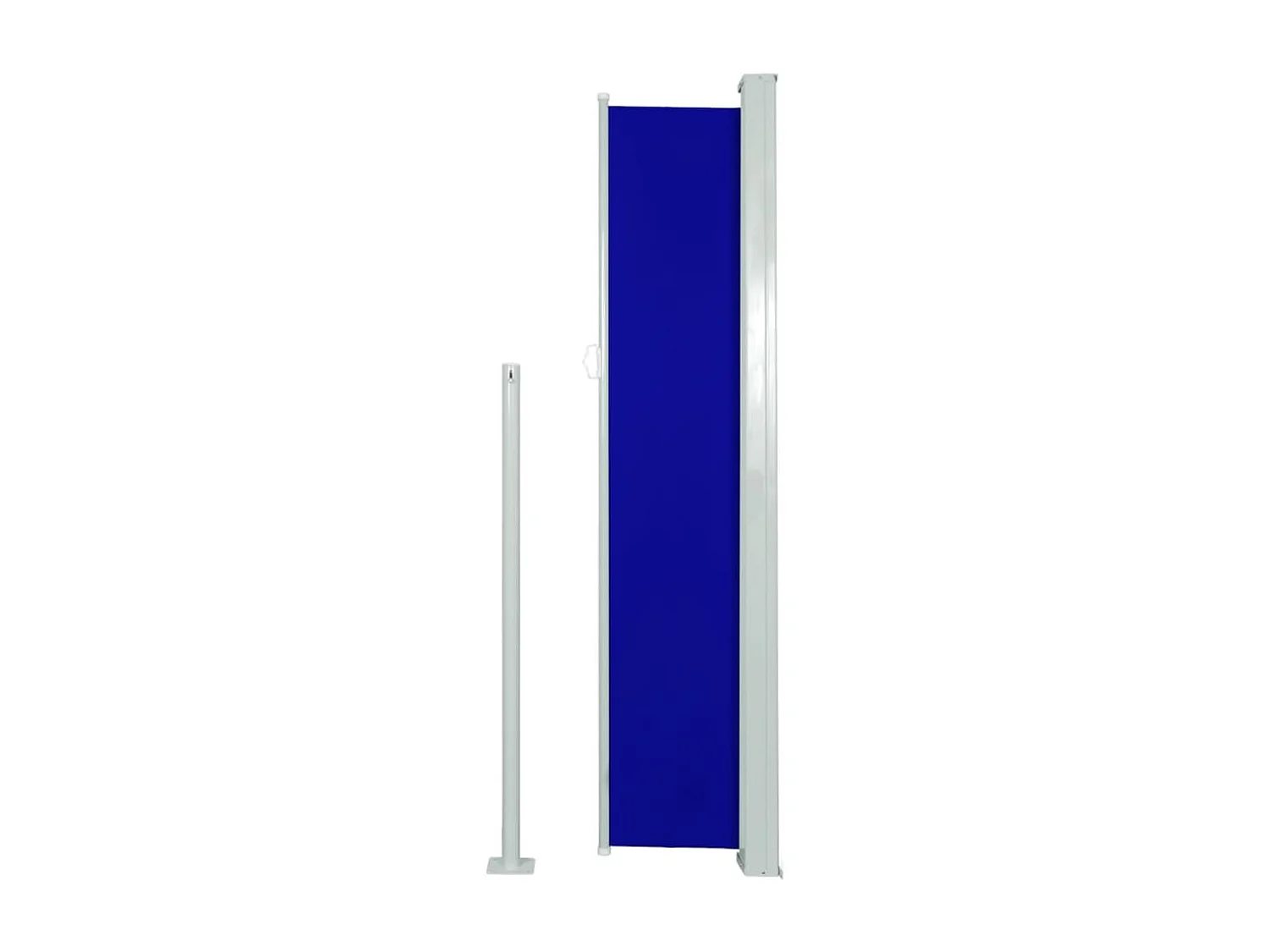 Toldo lateral retrátil para pátio 160x300 cm azul