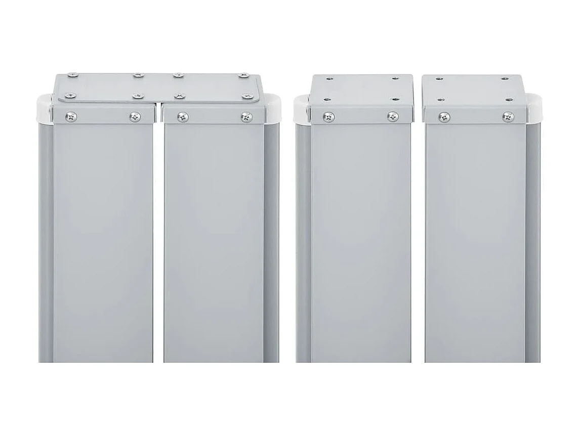 Toldo lateral duplo retrátil para pátio 170x600 cm Creme