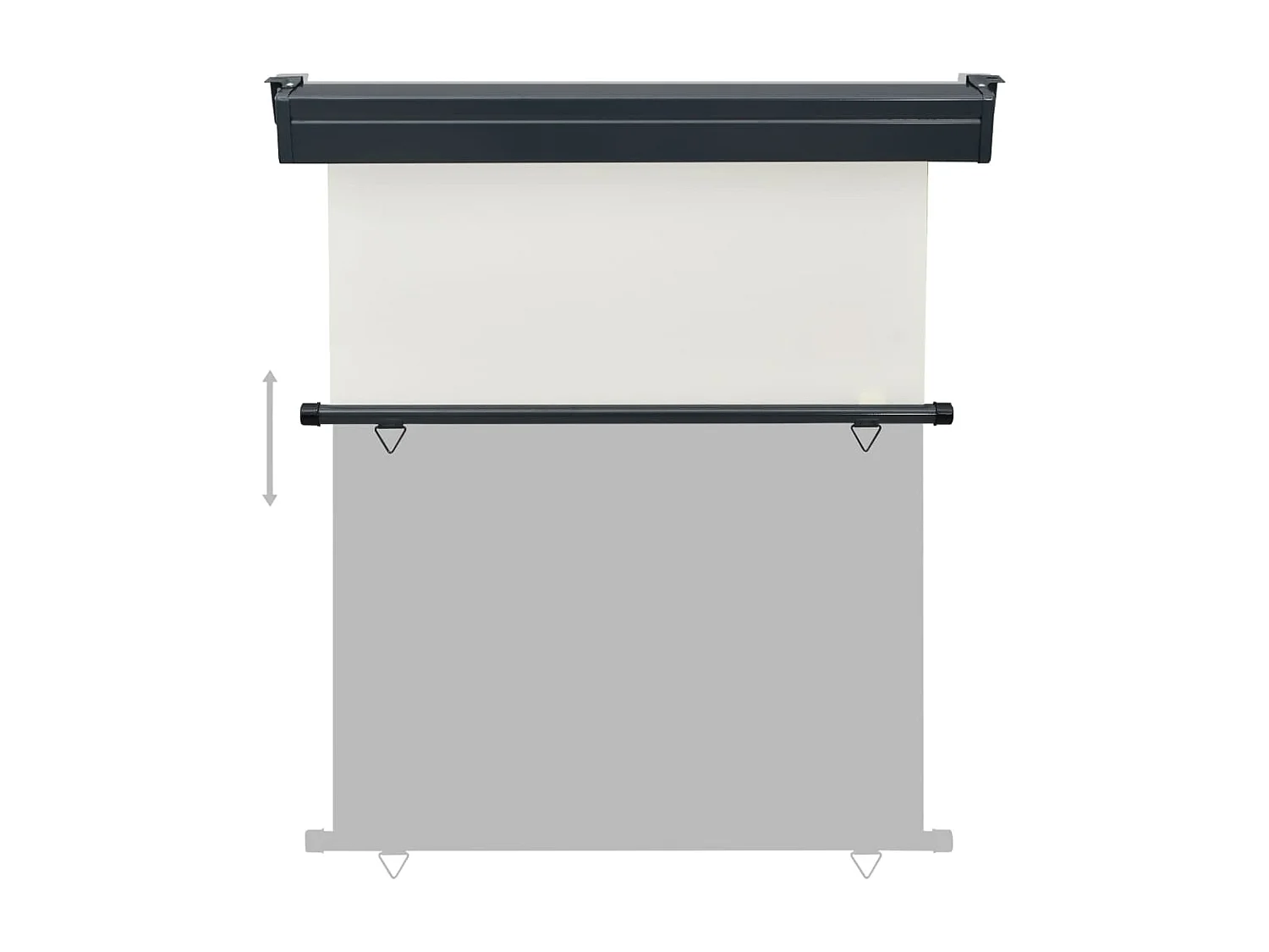 Toldo lateral para balcón 140x250 cm Crema