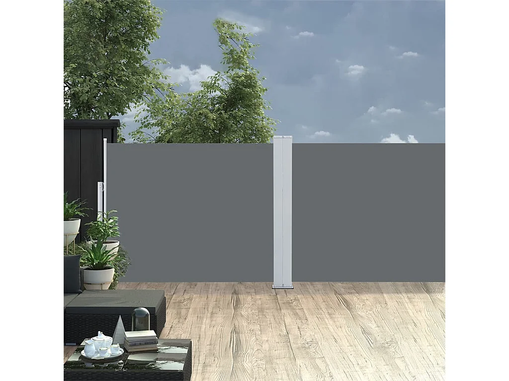 Uitschuifbare zijluifel Antraciet 140 x 1000 cm