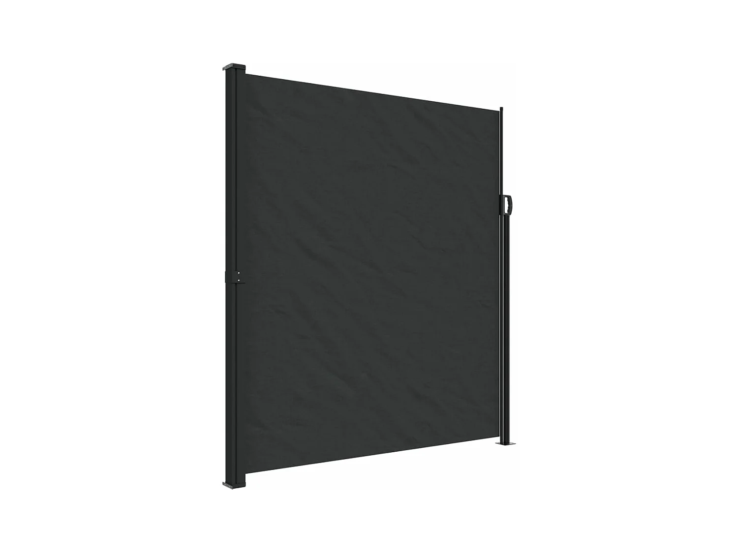 Auvent latéral rétractable noir 220x500 cm