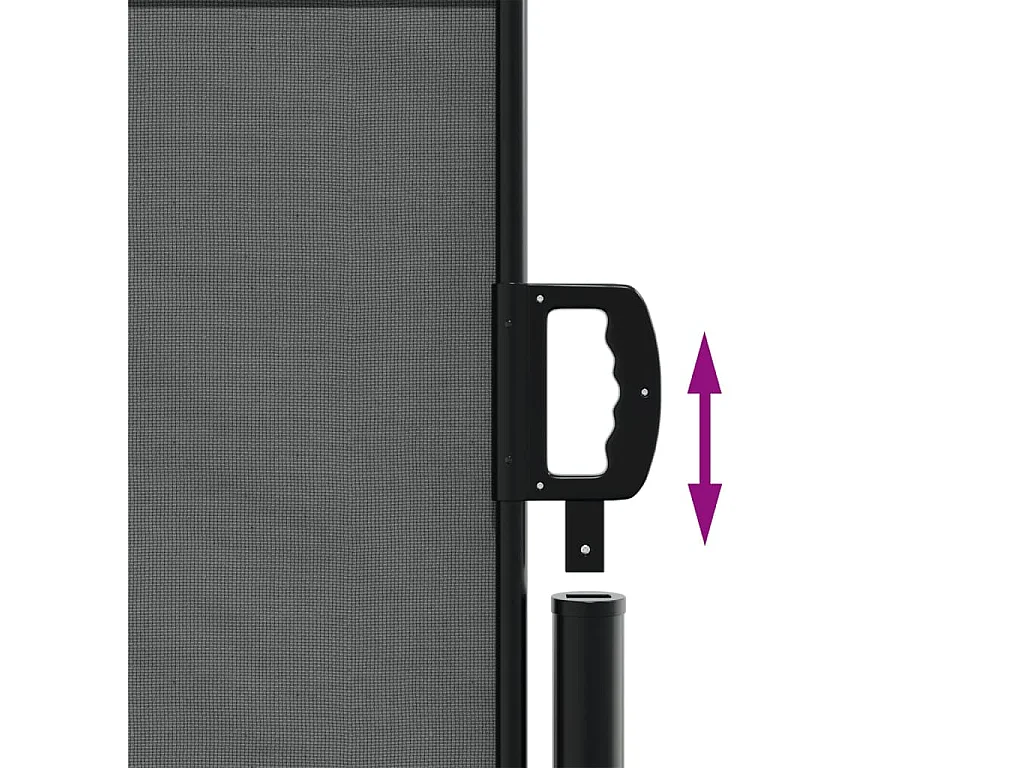 Toldo lateral retráctil antracita 140x300 cm