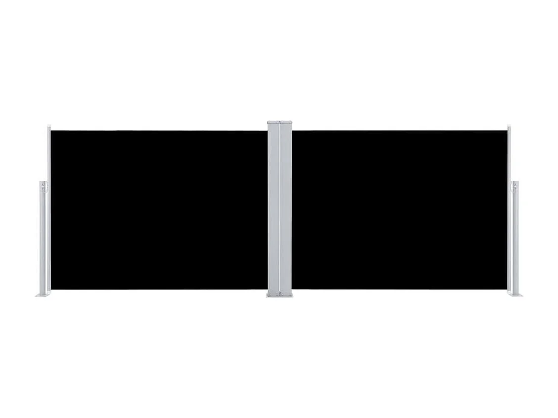 Toldo lateral retráctil Negro 100 x 1000 cm