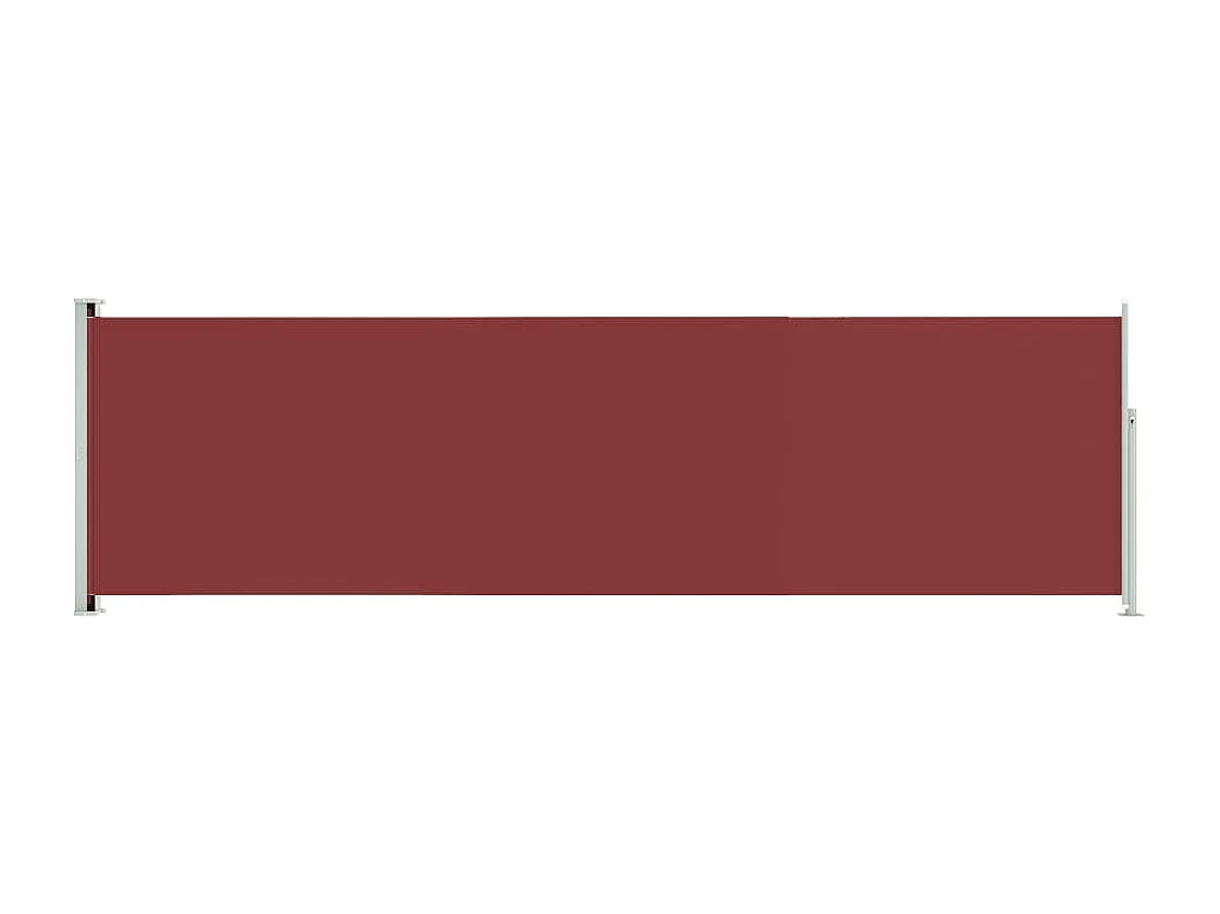 Auvent latéral rétractable de patio 180x600 cm Rouge