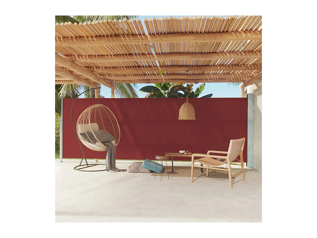 Tenda da sole laterale retrattile 180x600 cm Rossa