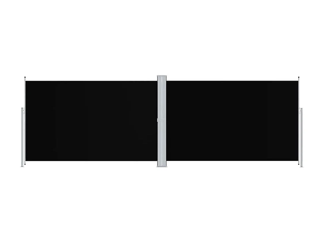 Toldo lateral retrátil preto 200x600 cm