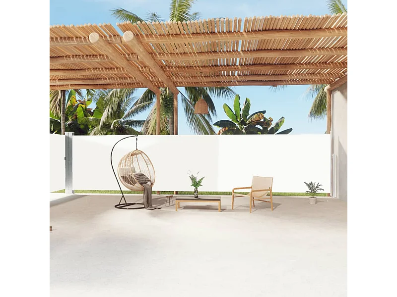 Toldo lateral retrátil Creme 180x1200 cm