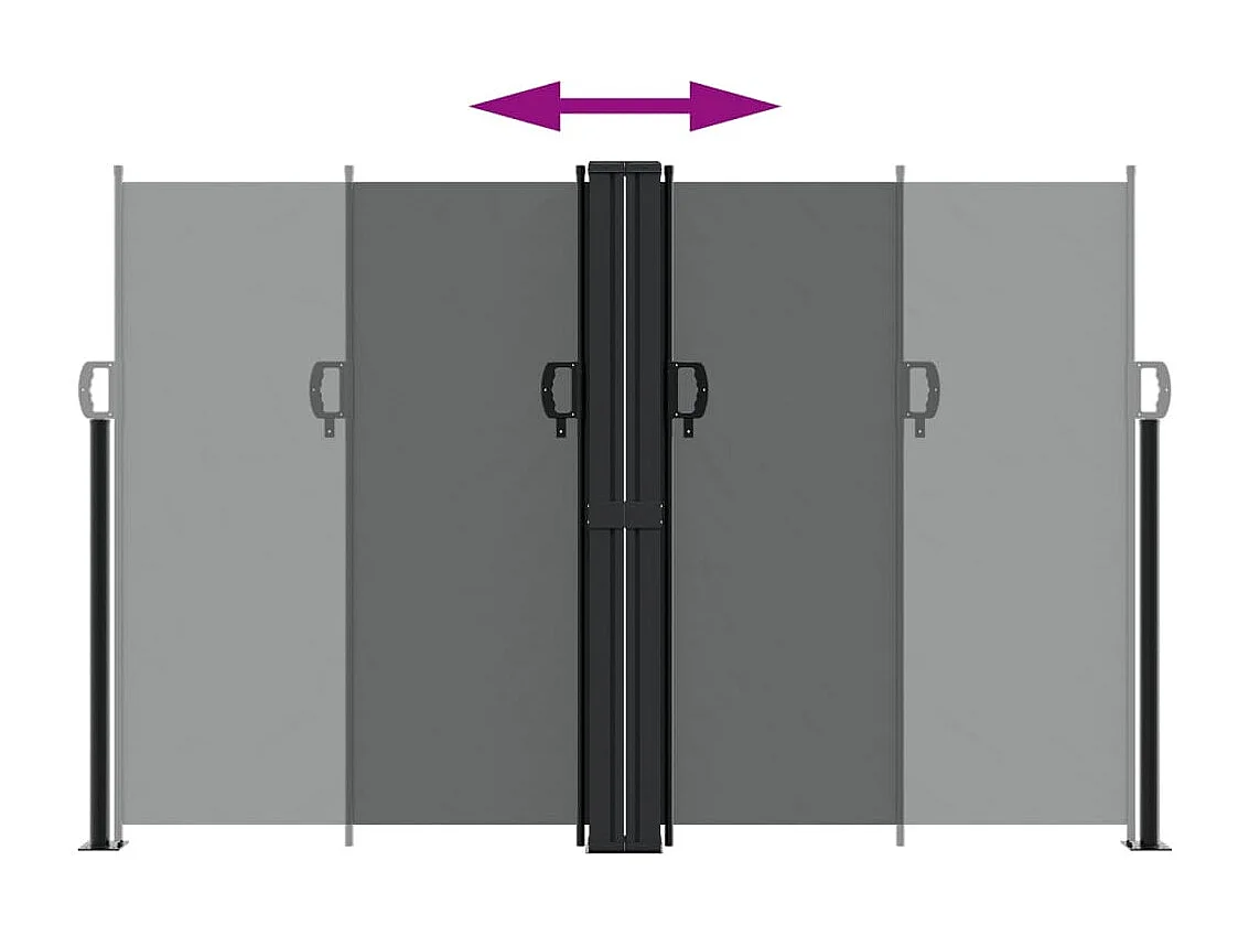 Tenda laterale retrattile Antracite 160x1200 cm