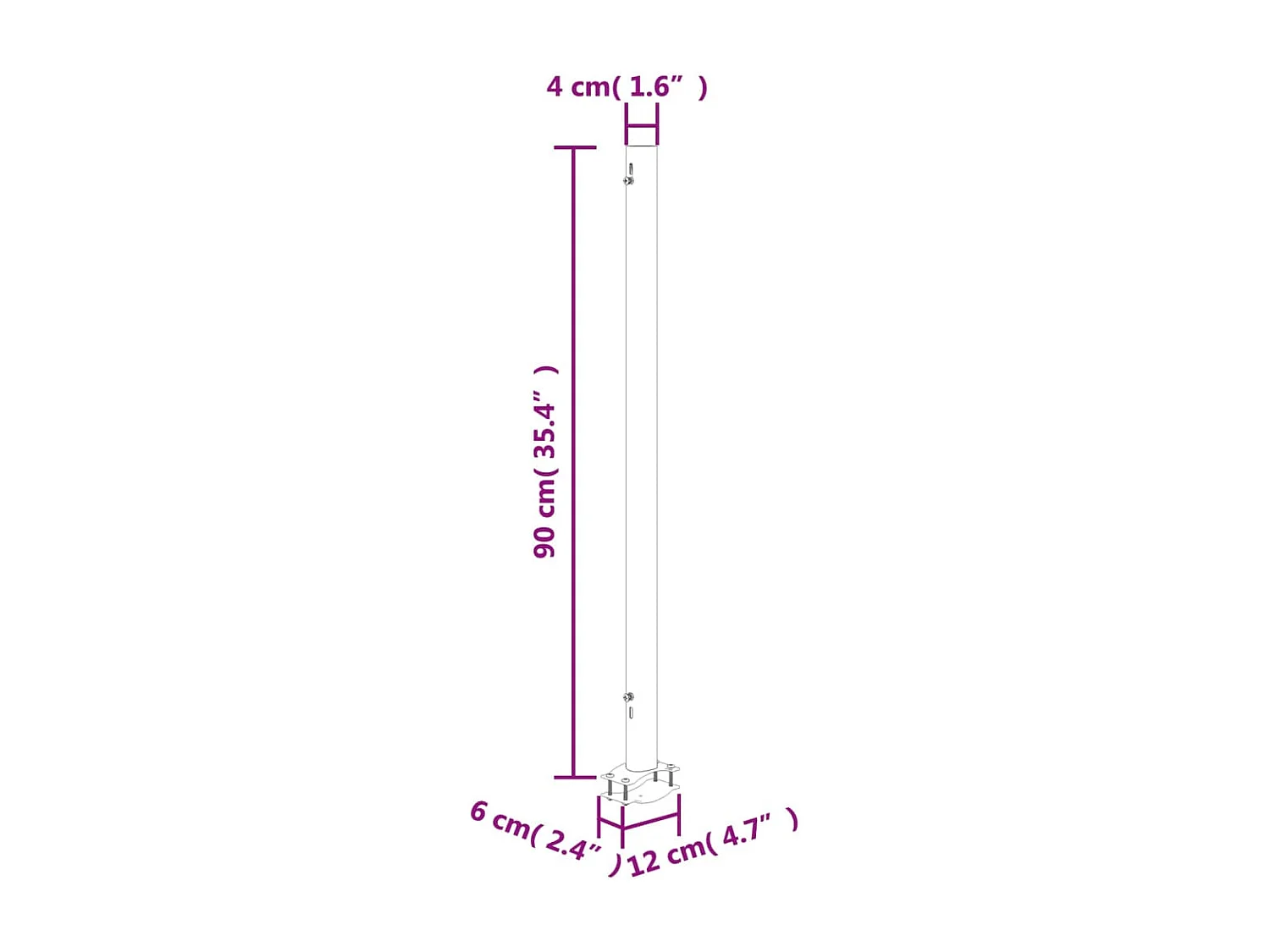Auvent latéral rétractable de patio 140x300 cm Gris