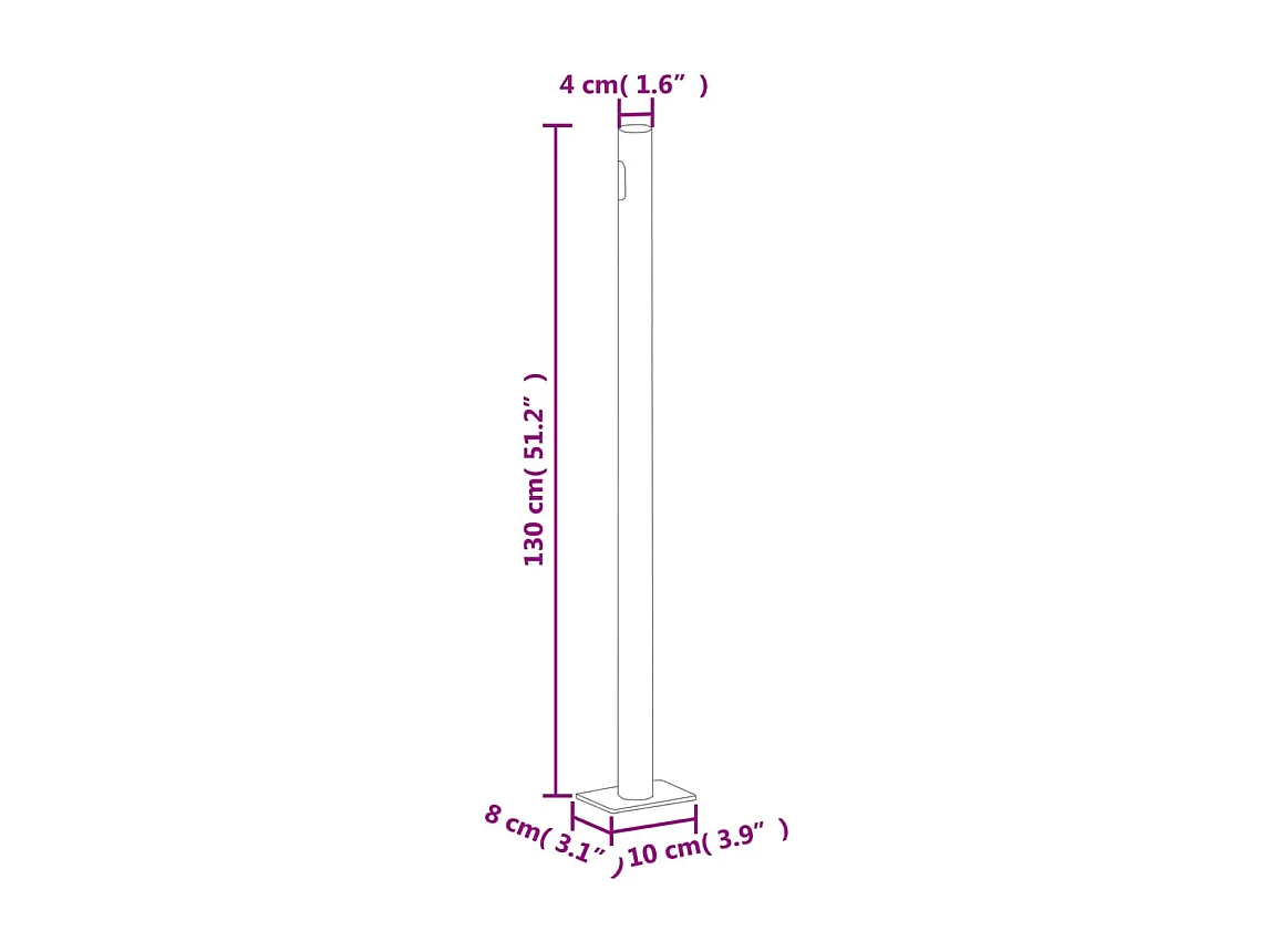 Uitschuifbare zijterraszonwering 220x500 cm Zwart