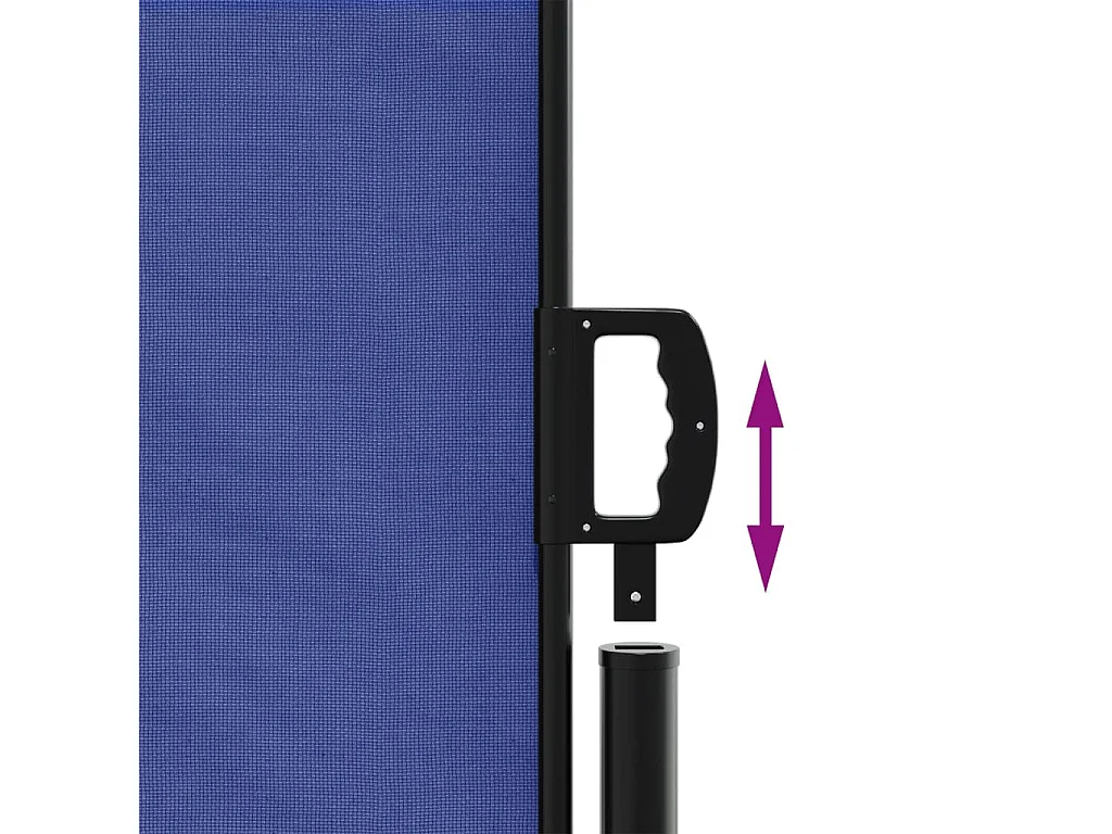 Tenda laterale retrattile blu 140x300 cm