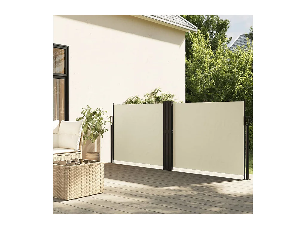 Tenda laterale retrattile panna 120x1200 cm