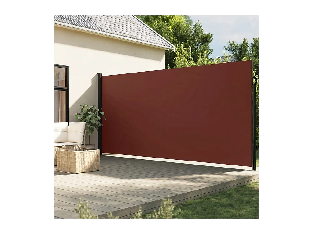 Bruine uitschuifbare zijluifel 200x600 cm