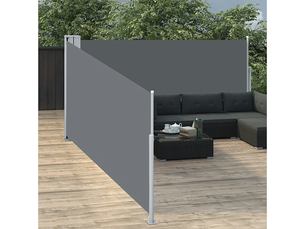 Toldo lateral retráctil Antracita 120 x 1000 cm