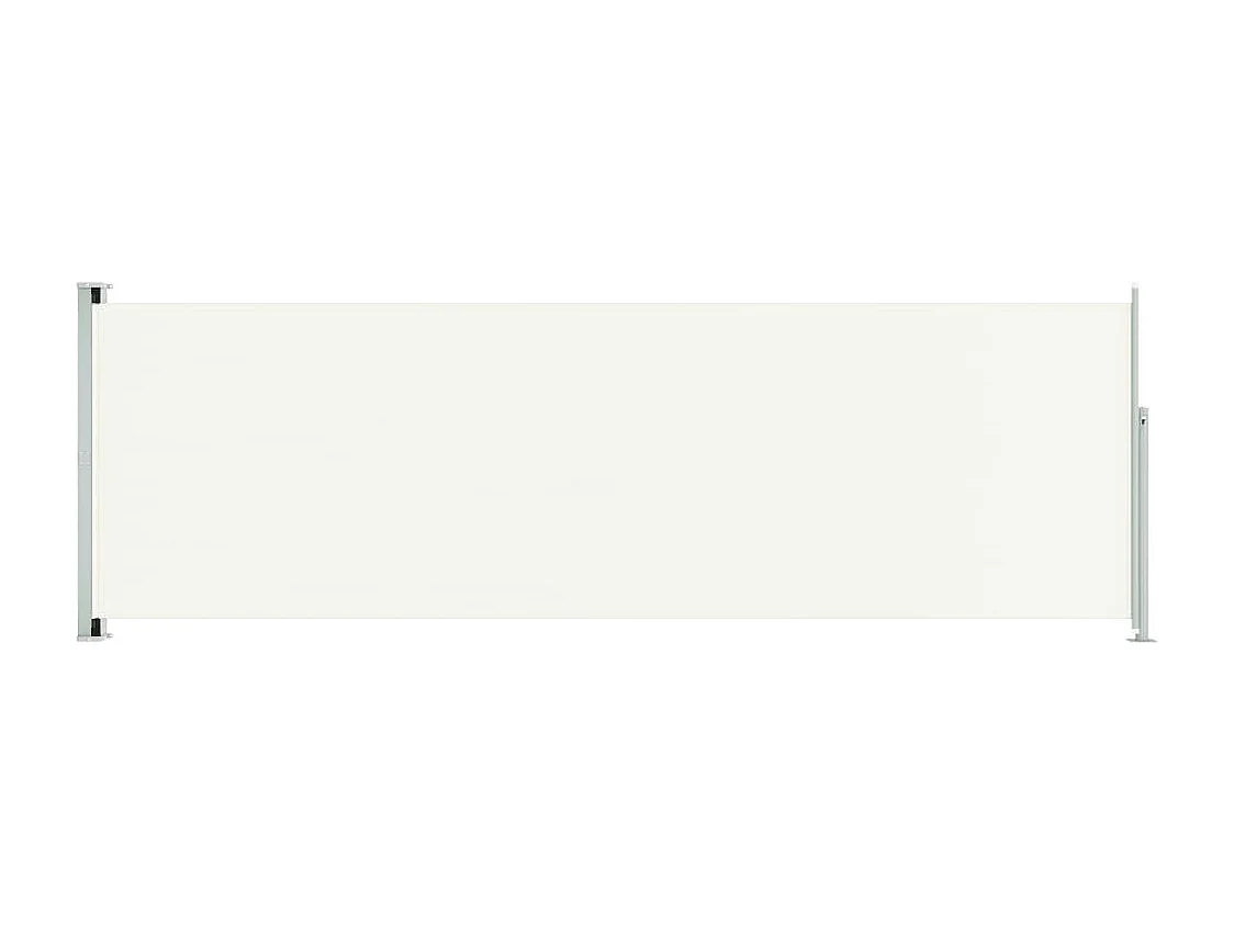 Einziehbare seitliche Terrassenmarkise 200x600 cm Creme