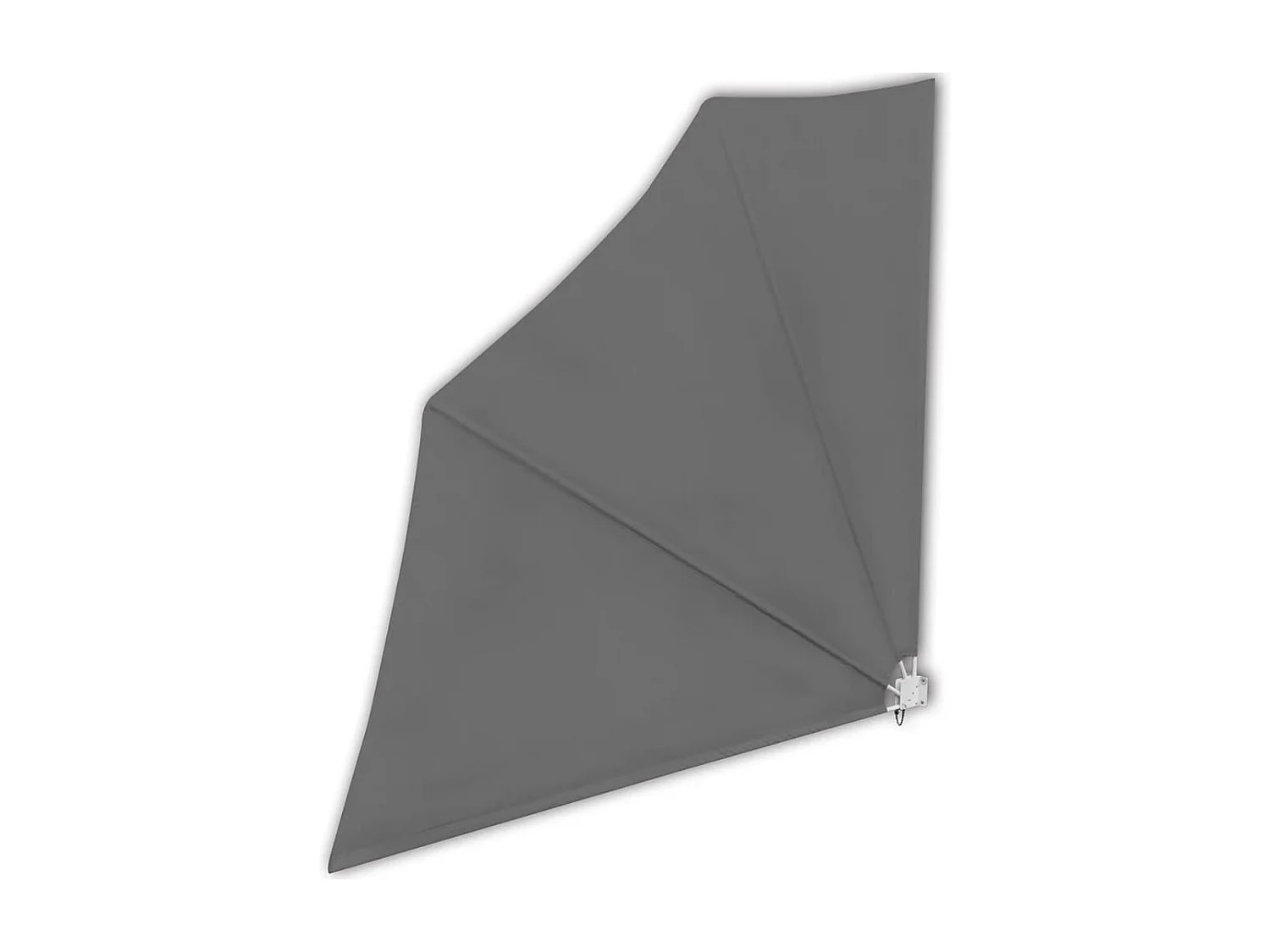 Toldo lateral plegable para balcón Gris 140x140 cm