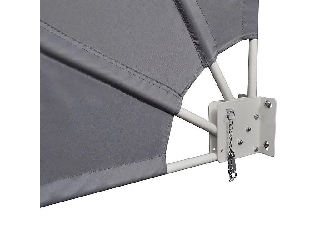 Tenda da balcone laterale pieghevole Grigia 140x140 cm