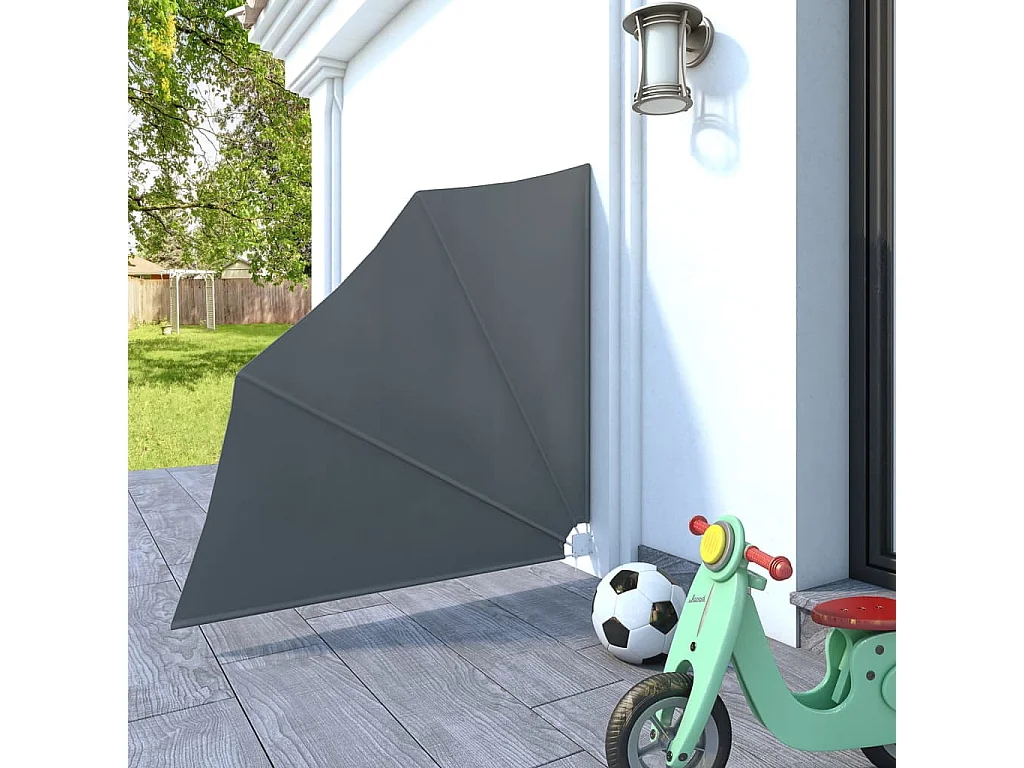 Tenda da balcone laterale pieghevole Grigia 140x140 cm