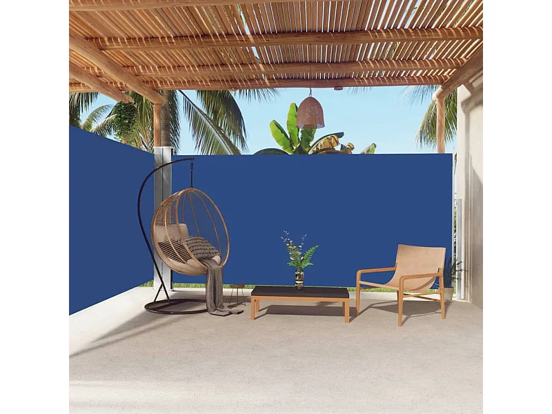 Tenda laterale retrattile Blu 180x600 cm