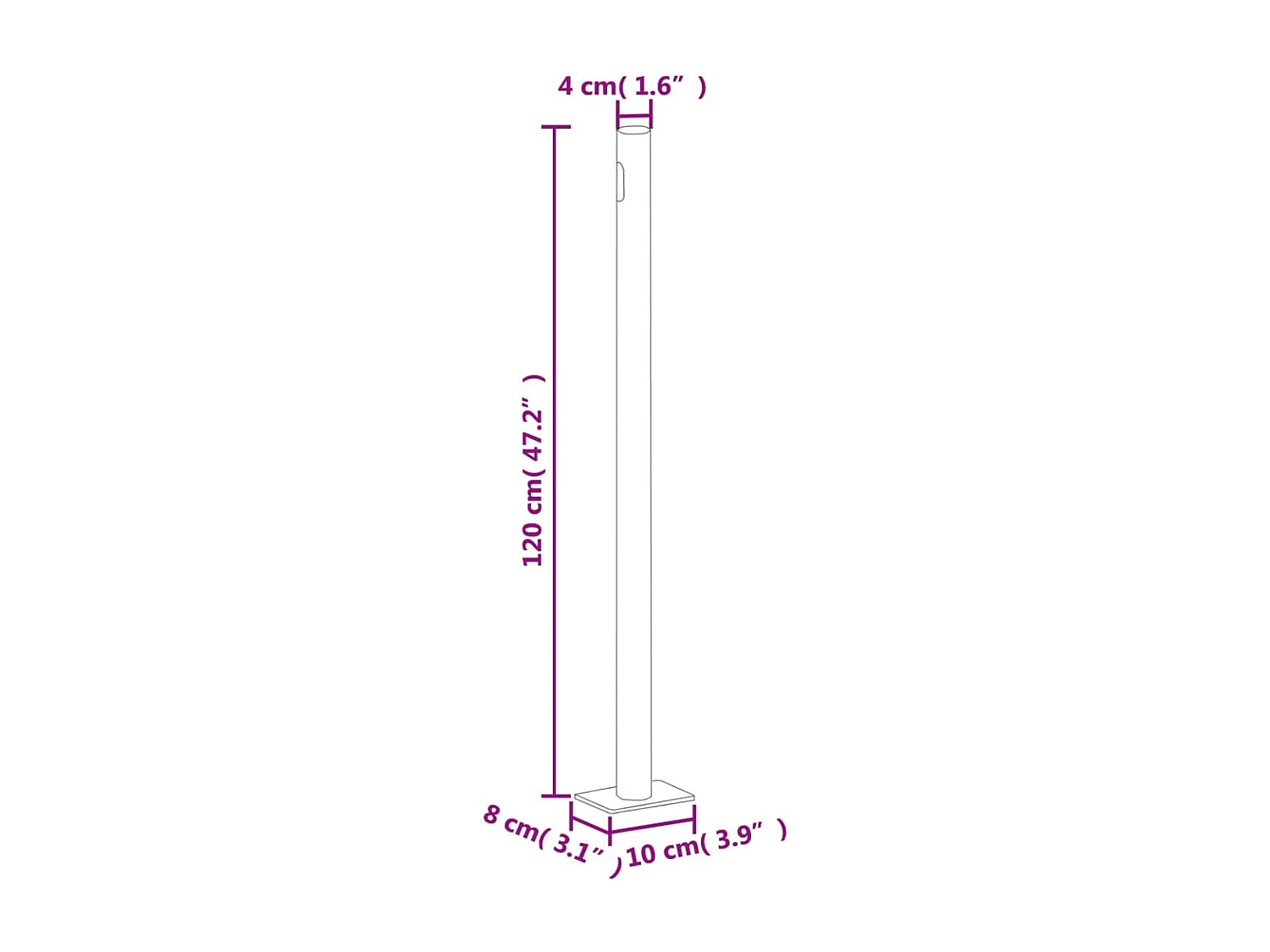 Uitschuifbare zijterraszonwering 200x500 cm Grijs