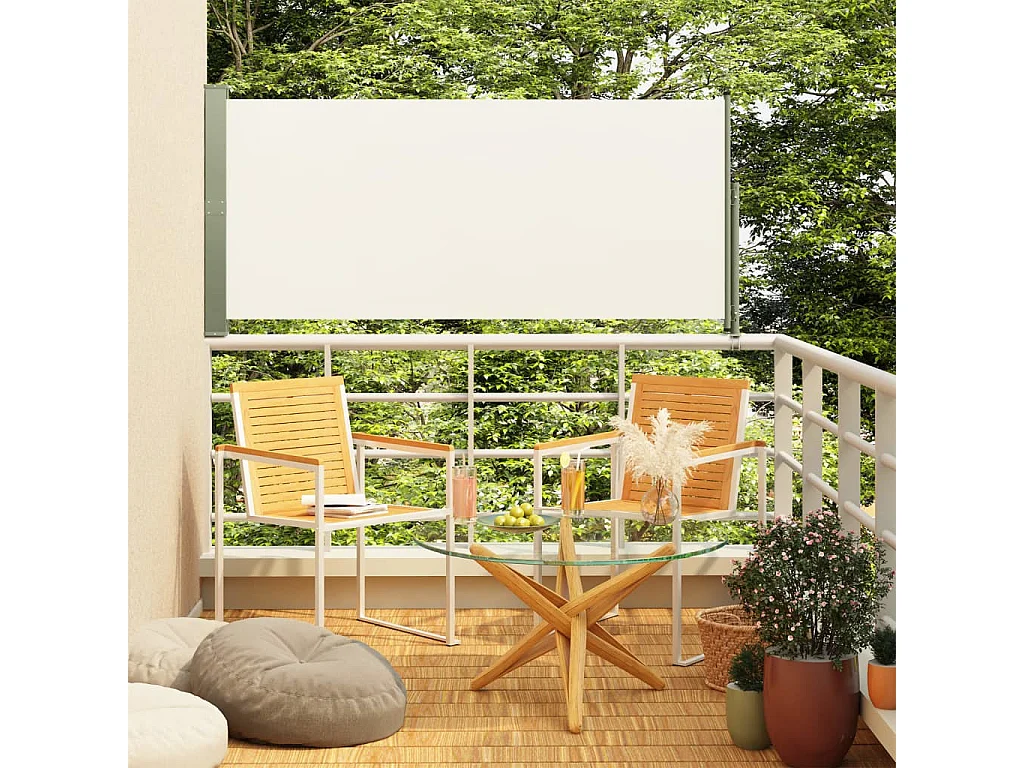 Toldo de terraza lateral retráctil 160x300 cm Crema