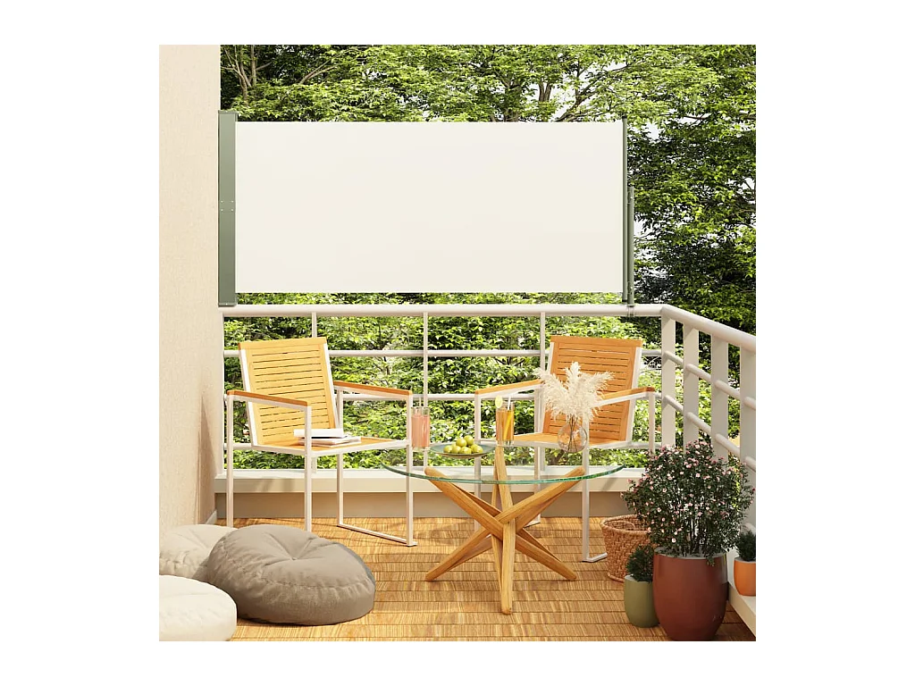 Uitschuifbare zijterraszonwering 160x300 cm Crème