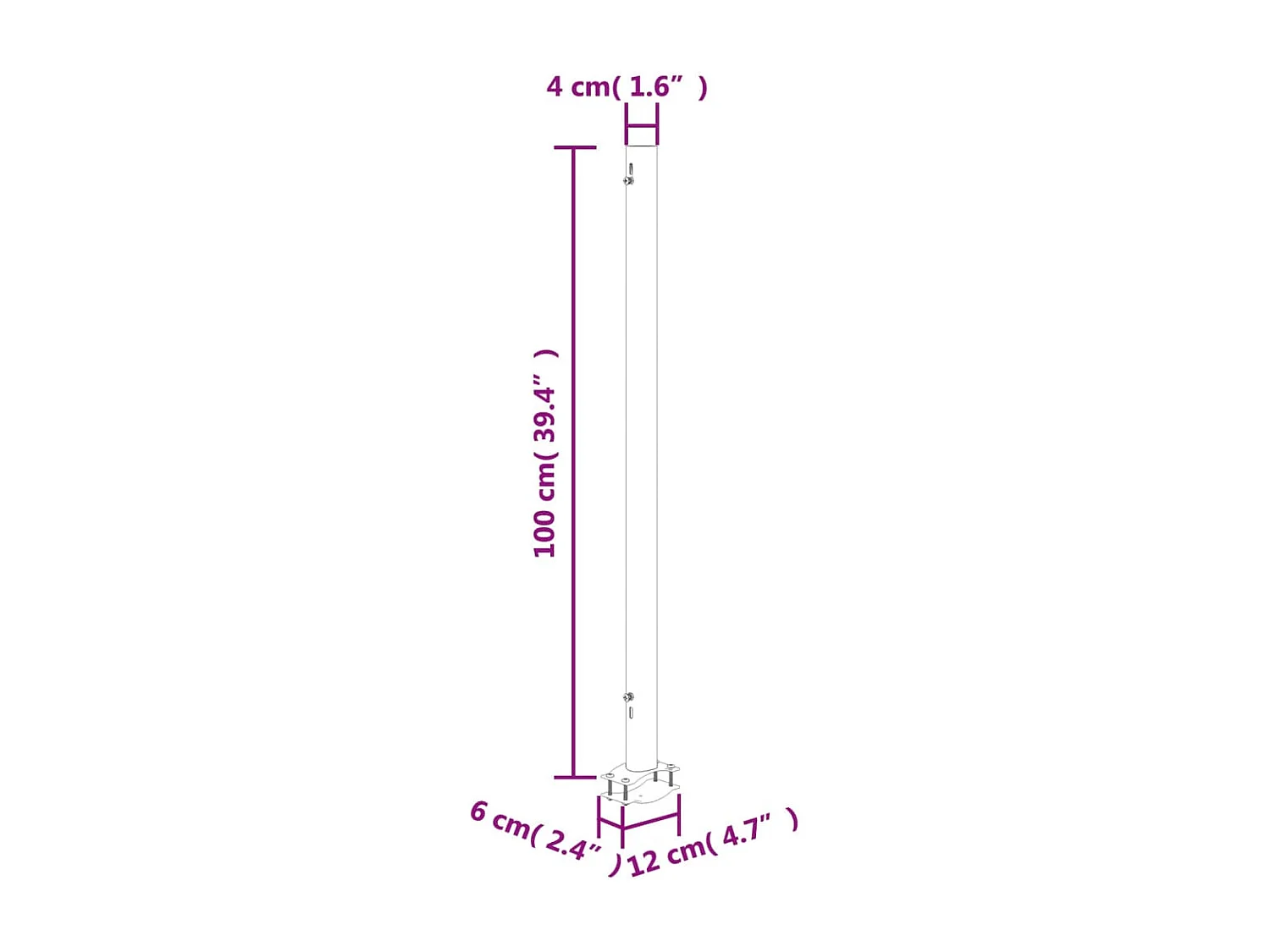 Auvent latéral rétractable de patio 160x300 cm Crème