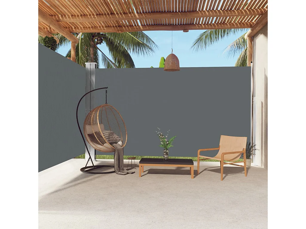 Toldo lateral retráctil Antracita 220x600 cm