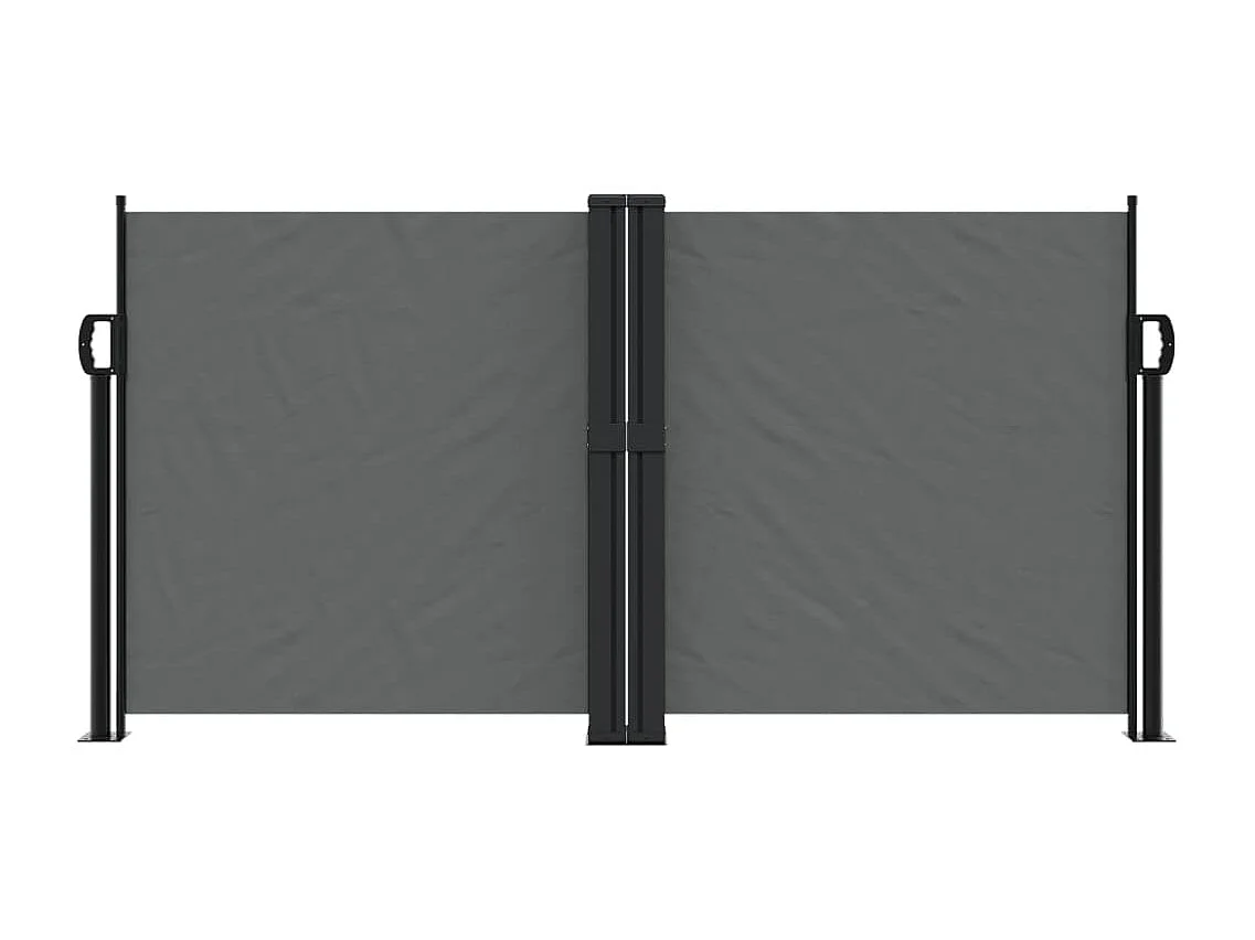 Antraciet uitschuifbare zijluifel 120x600 cm