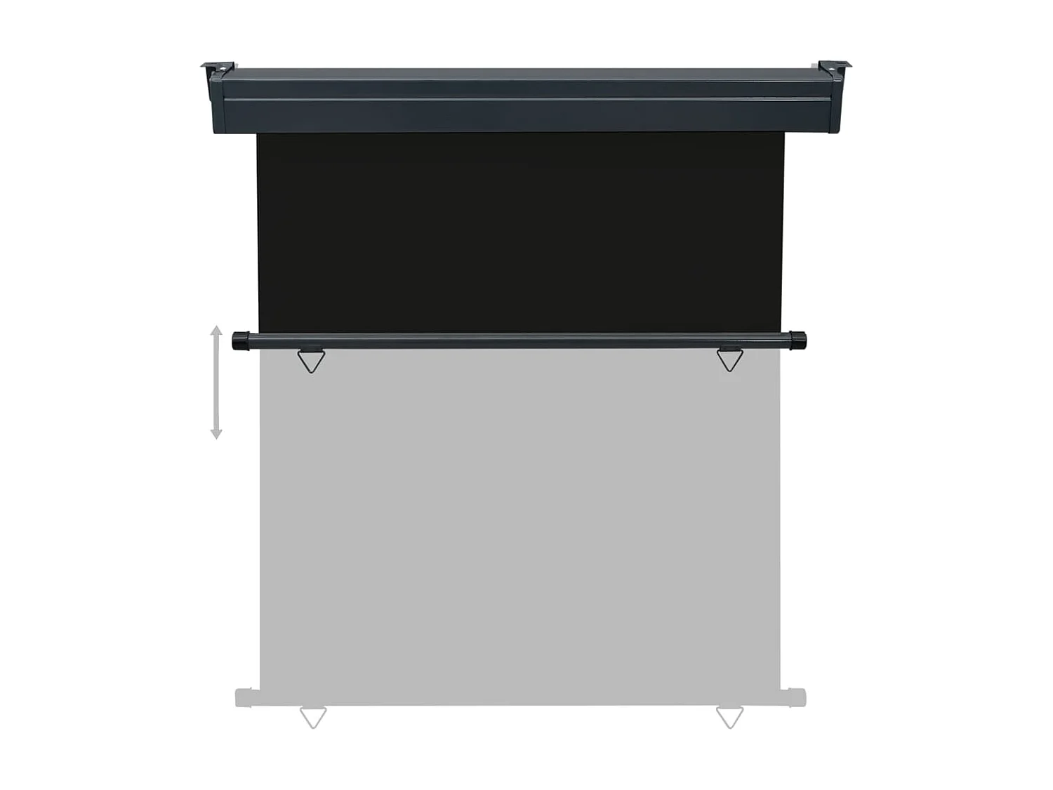 Toldo lateral para varanda 170x250 cm preto