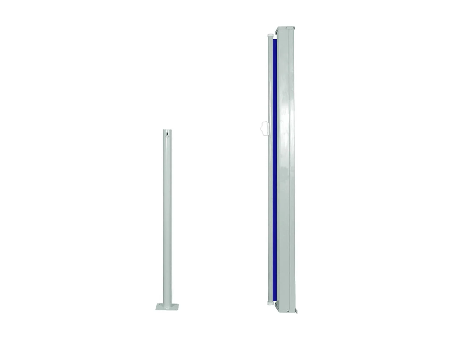 Toldo lateral retráctil 120 x 300 cm Azul