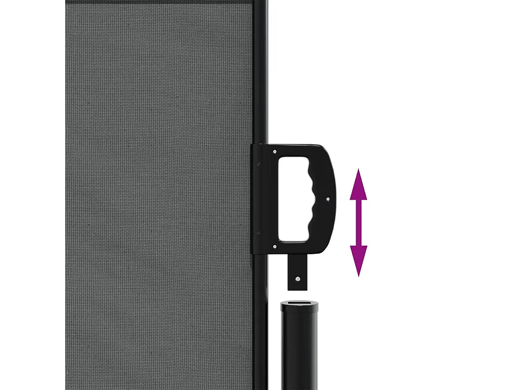 Toldo lateral retráctil antracita 140x600 cm