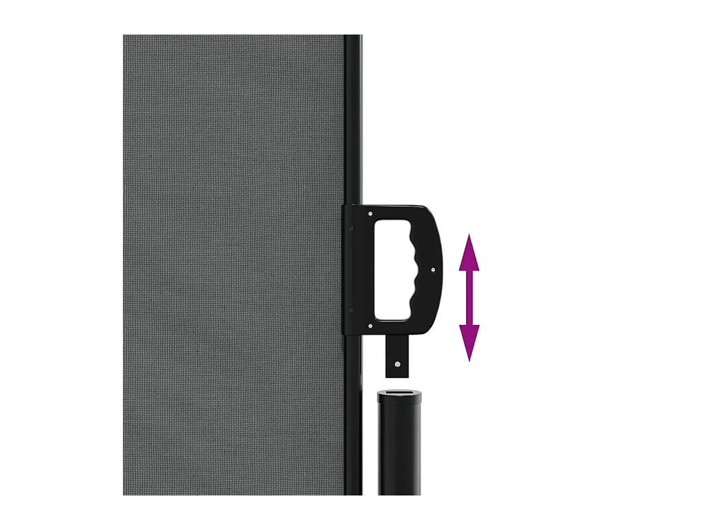 Toldo lateral retrátil antracite 180x600 cm