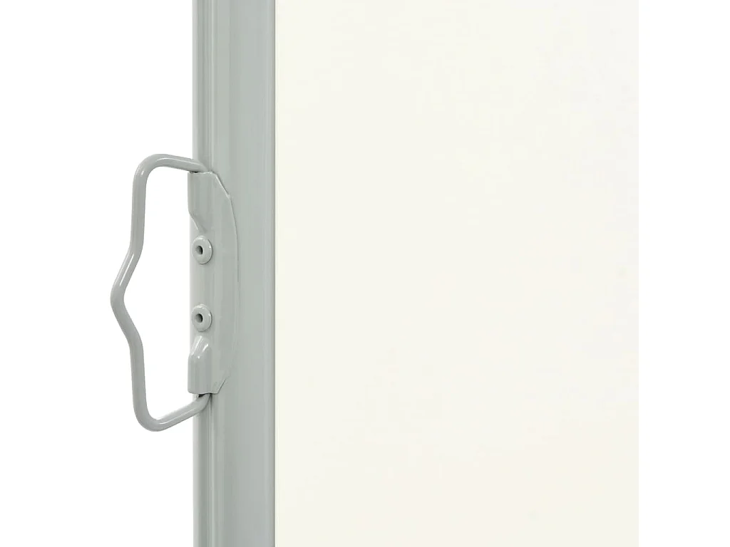 Auvent latéral rétractable de patio 100 x 300 cm Blanc cassé