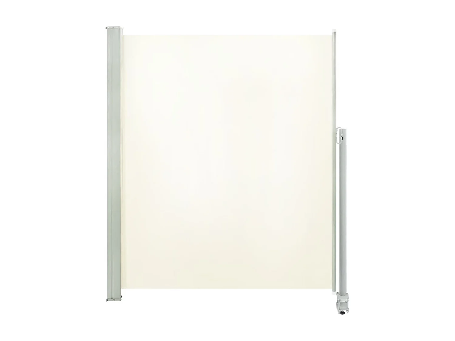 Auvent latéral rétractable de patio 160 x 300 cm Blanc cassé