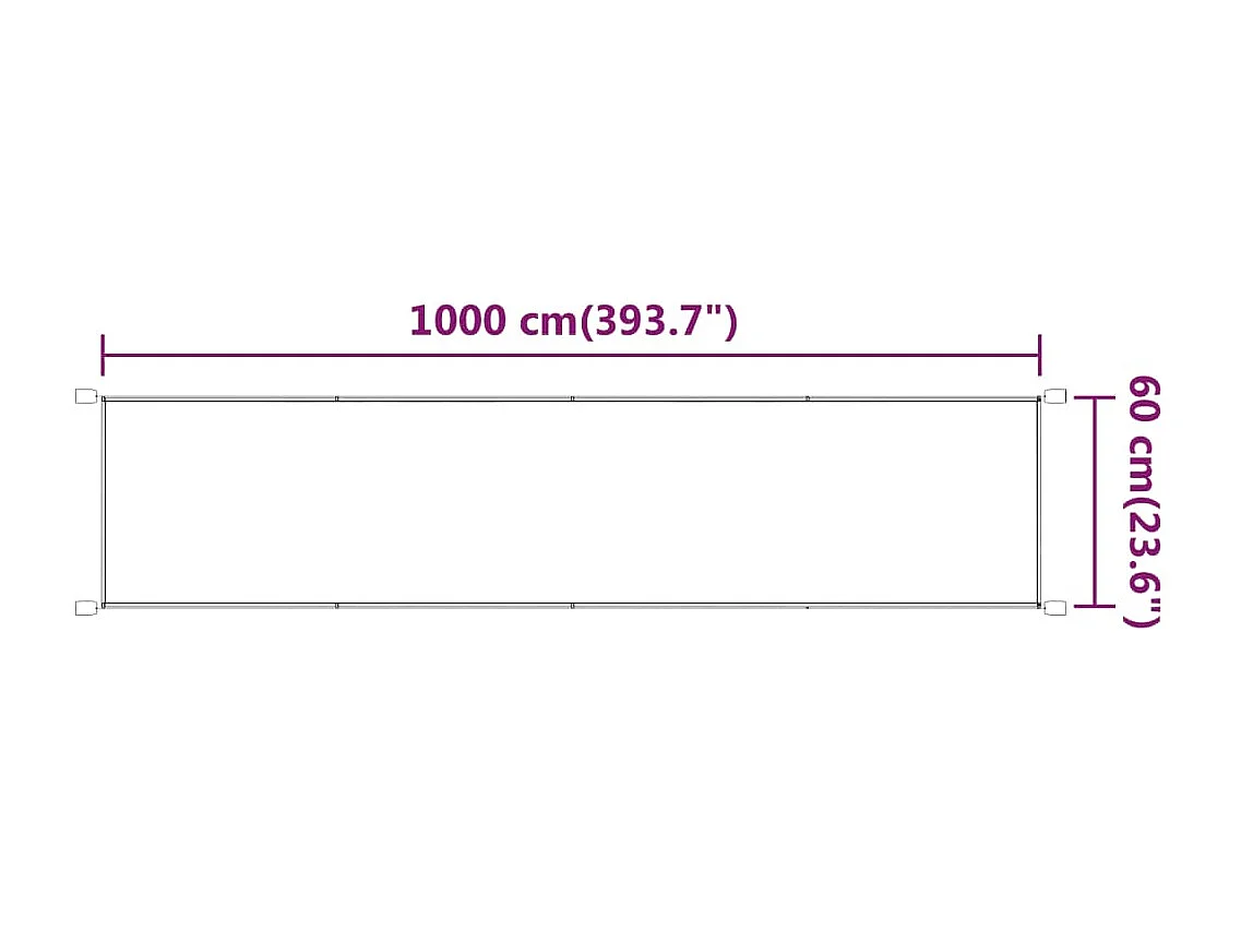 Vertikalmarkise Beige 60x1000 cm Oxford-Stoff
