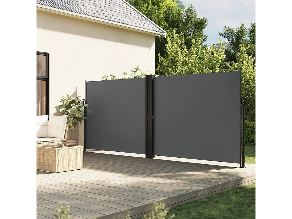 Tenda laterale retrattile antracite 180x600 cm