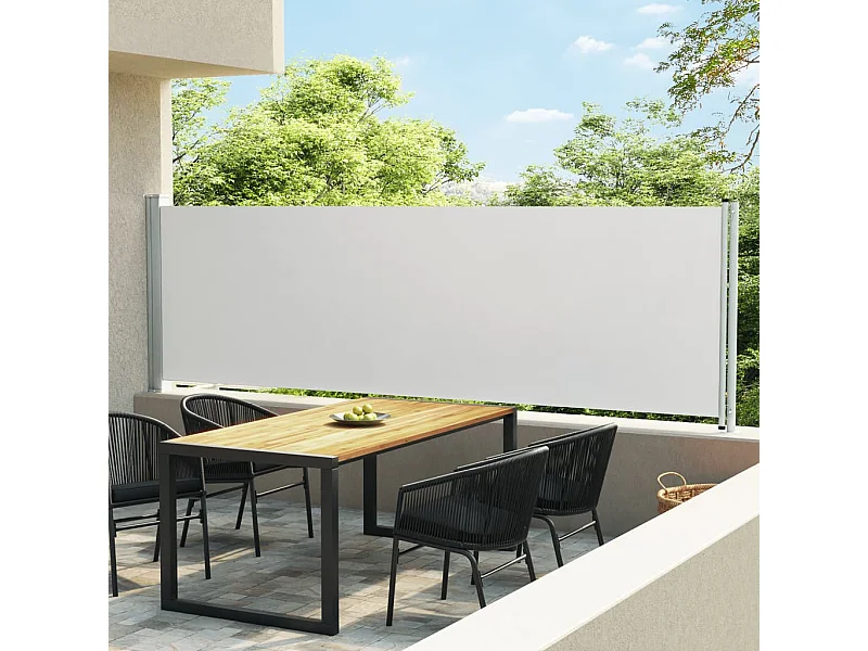 Tenda da sole laterale retrattile 140x600 cm Crema