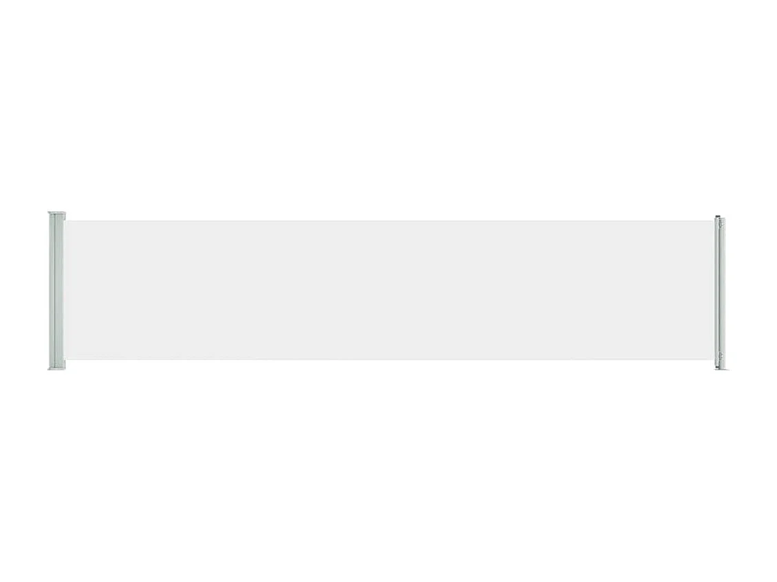 Auvent latéral rétractable de patio 140x600 cm Crème