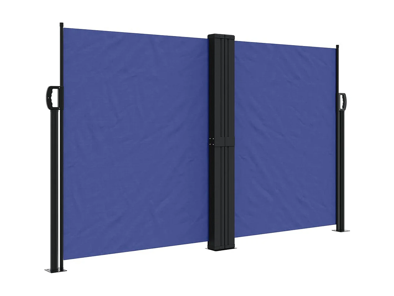 Toldo lateral retrátil azul 140x1200 cm